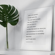 Load image into Gallery viewer, Life is Not Perfect Print