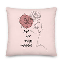 Load image into Gallery viewer, Her Wings Unfolded Pillow